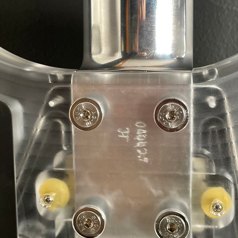 Thumbnail: SOLD - 2022 Aluminati Nebula DX - Polished Aluminum Fretboard - Clear Lucite