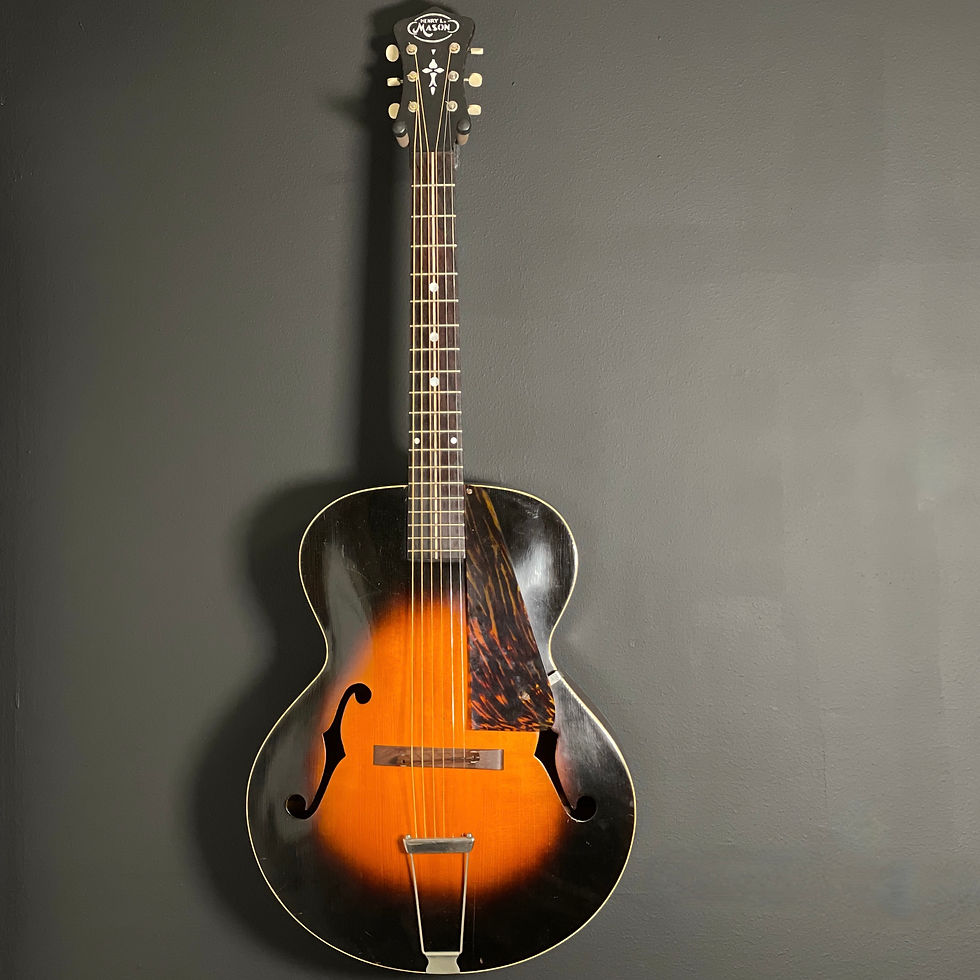 Thumbnail: SOLD -1936 Henry L Mason CW-4 16-inch X-braced Acoustic Archtop - Made by Gibson