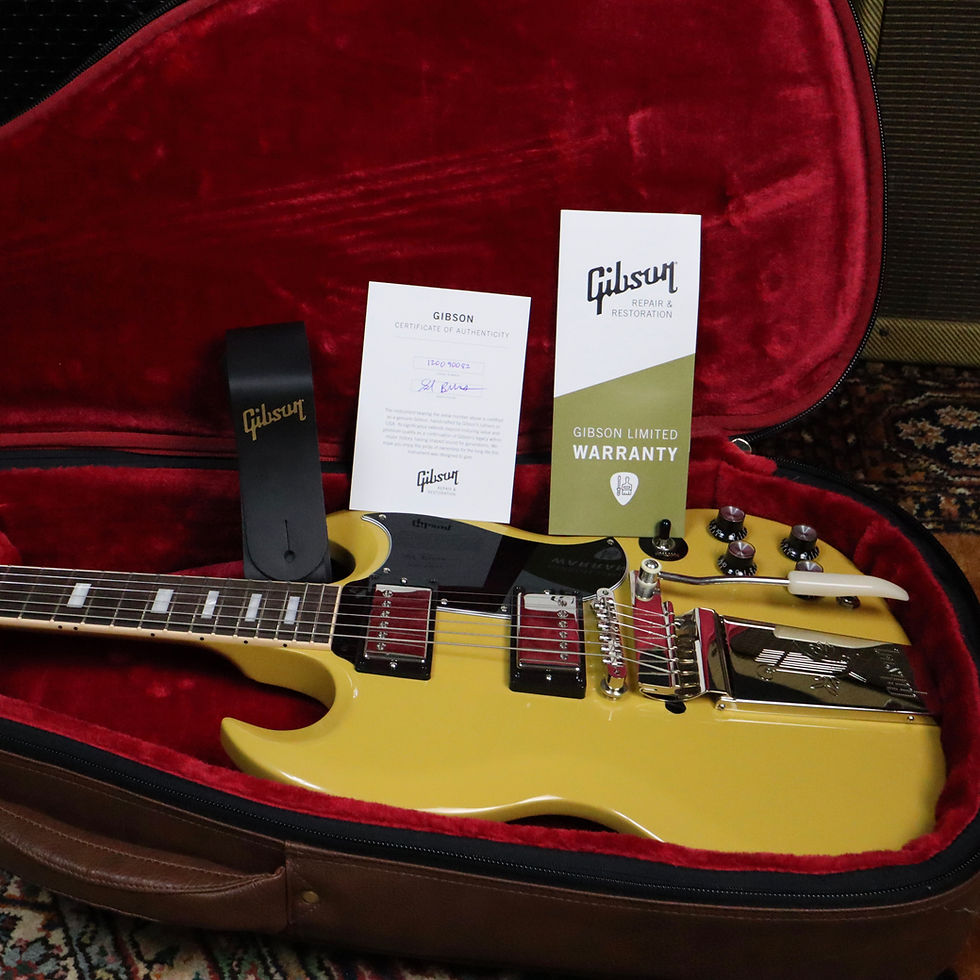 Thumbnail: SOLD - 2019 Gibson SG Standard - Gloss Yellow - Factory Maestro Vibrola Mod