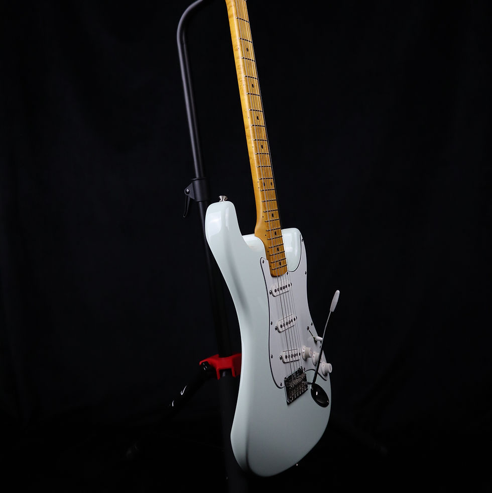 Thumbnail: Fender Stratocaster Sonic Blue Body with Warmoth Eric Johnson Profile Neck