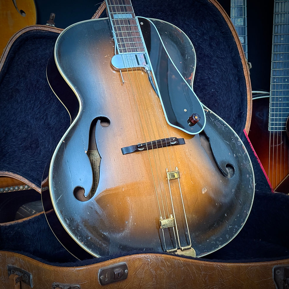 Thumbnail: SOLD - 1938 Epiphone Broadway Acoustic Archtop with DeArmond Guitar Mike FHC