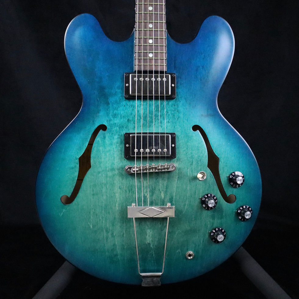 SOLD - 2018 Gibson Memphis ES-330 Satin - Aquamarine - Factory Humbuckers 