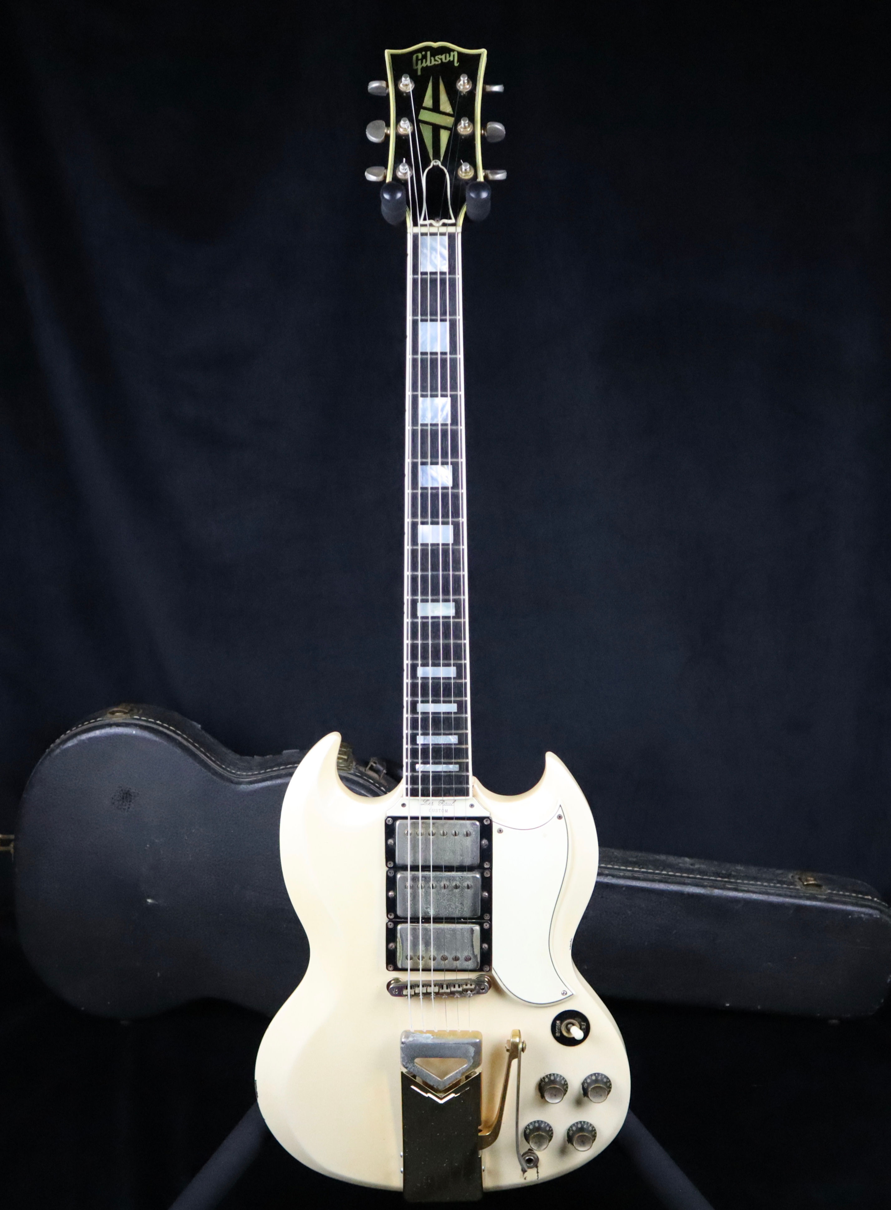 SOLD - 1961-1963 Gibson Les Paul (SG) Custom - White - Three Original PAFs