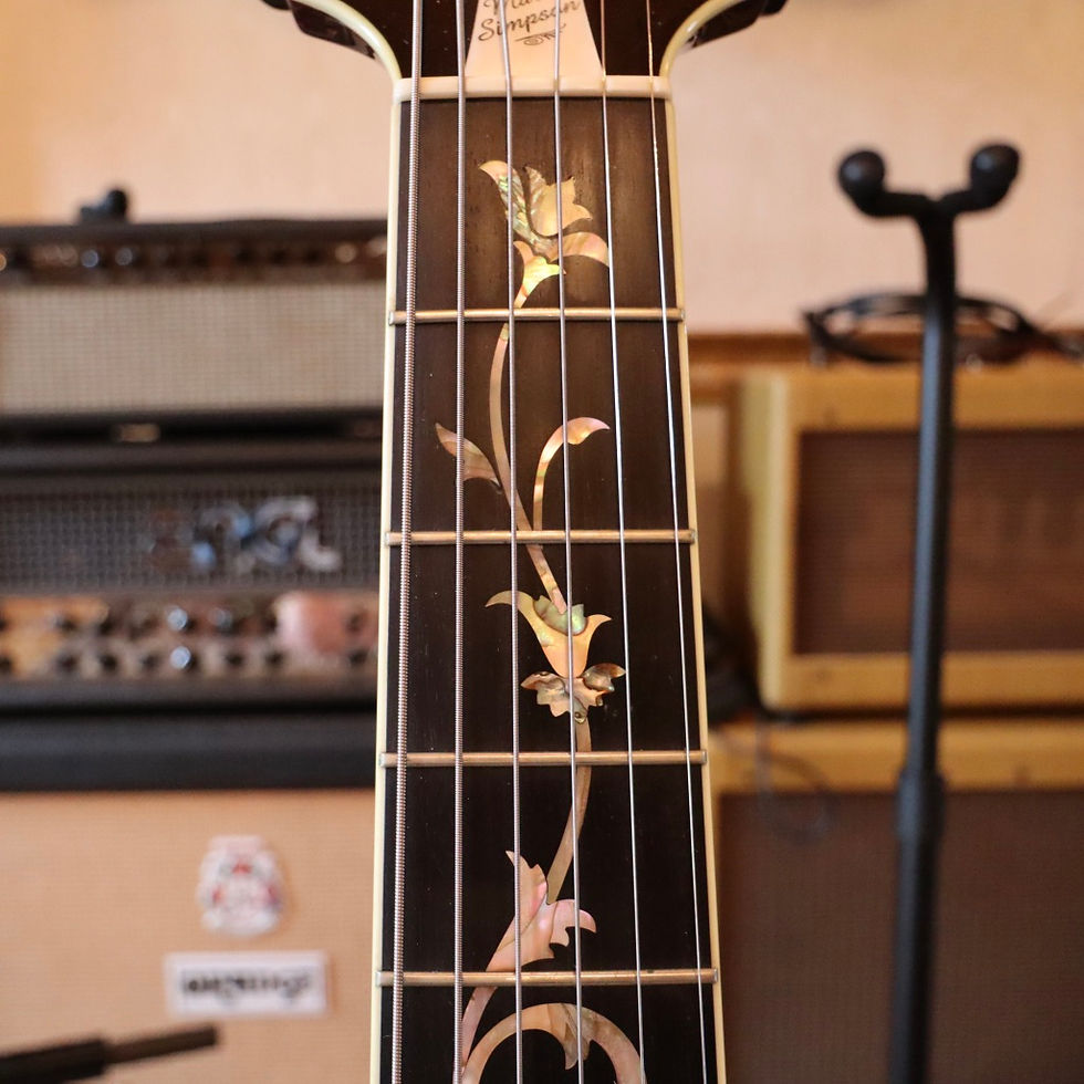 Thumbnail: SOLD - 1997 Bourgeois Martin Simpson Signature - Vine Inlay - Trans Black