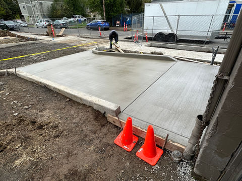 Finishing a concrete slab with precision by Tyeco Services, ensuring a smooth and durable surface for residential and commercial spaces