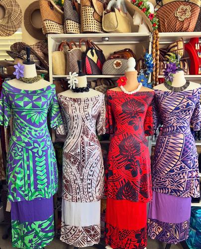 white christmas dresses Eveni Pacific Ladies Puletasi Set main image 1