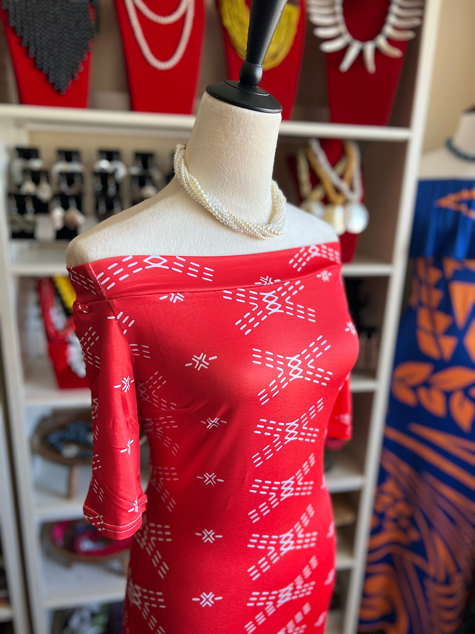 Thumbnail: Siana Tribal Dress - Red