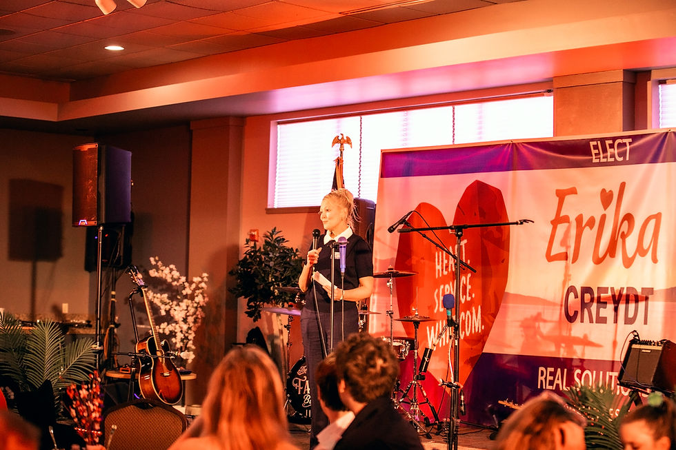 Erika Creydt Kickoff Packs Fox Hall, Draws Four Sitting State Senators