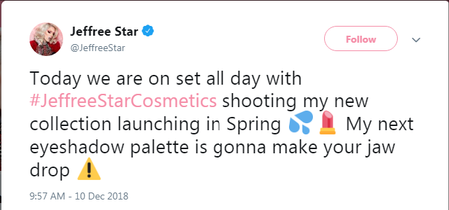 Jeffree Star Cosmetics Foundation, Concealer, Lip Glosses, Setting Powder and Setting Spray