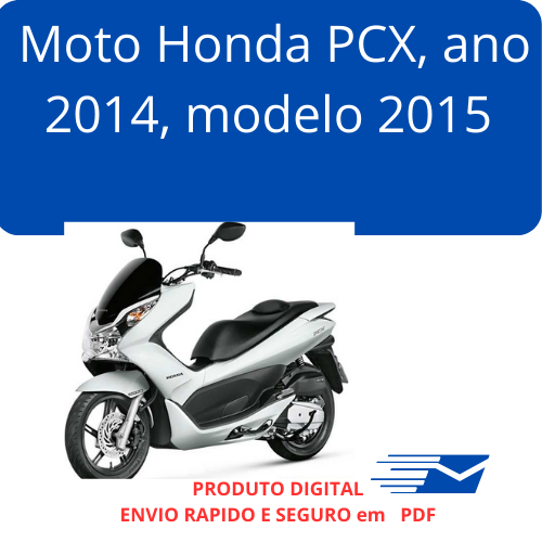 Moto Honda PCX, ano 2014, modelo 2015
