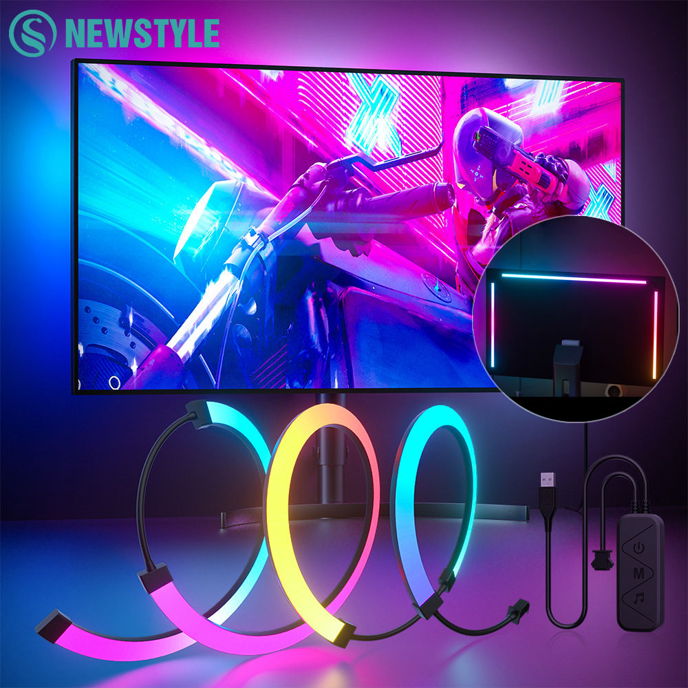 Colorful flexible LED light strips with USB cable, controller