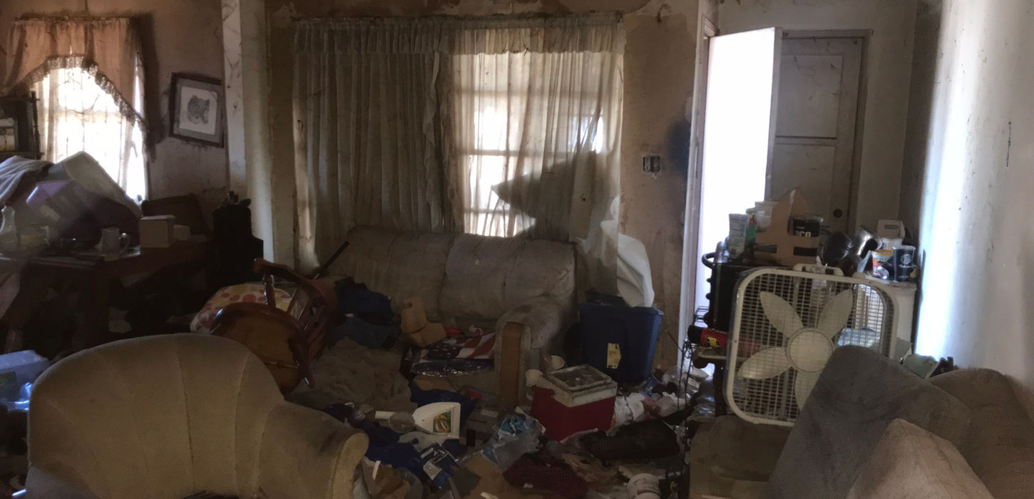 Before renovation: worn out wall interiors