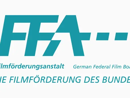 FFA-Logo der Filmförderungsanstalt mit Schriftzug „Die Filmförderung des Bundes“ auf weißem Hintergrund.