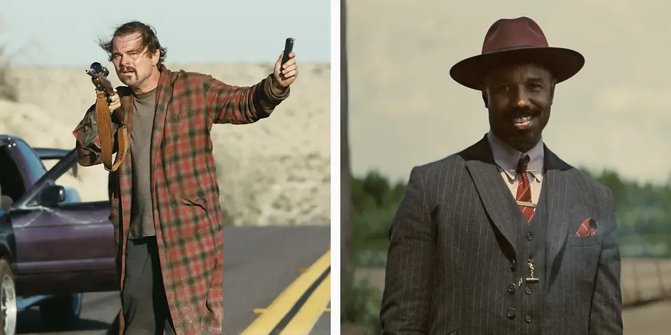 Oscar-Prognose 2026: Filmszenen mit Leonardo DiCaprio und Michael B. Jordan aus „One Battle After Another“ und „Blood & Sinners“