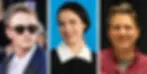 Drei nebeneinander angeordnete Porträtfotos zeigen Drew Starkey links mit Sonnenbrille und Anzug auf einem Event, Margaret Qualley mittig vor blauem Hintergrund mit geflochtenem Haar und dunklem Oberteil sowie Jeff Nichols rechts in kariertem Hemd vor dunklem Hintergrund.