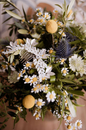 detalle floral navideño en boda