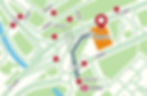 啟德稅務大樓地鐵出口及交通路線地圖,標示港鐵啟德站B和C出口、Airside商場、Mikiki行人天橋及周邊巴士站點,包括協調道和工業貿易大樓。