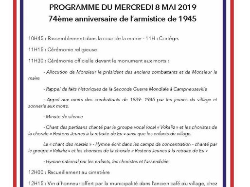 Cérémonie du 8 Mai