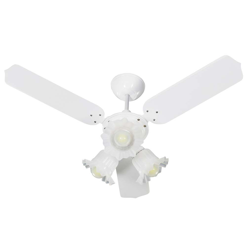 Ventilador de Teto Tron Paris com 3 Velocidades, Lustre e Função Exaustão – Bran