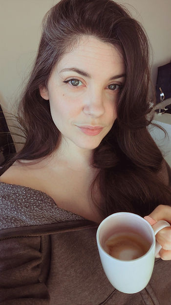 Drinking one of probably ten lattes that day ;)