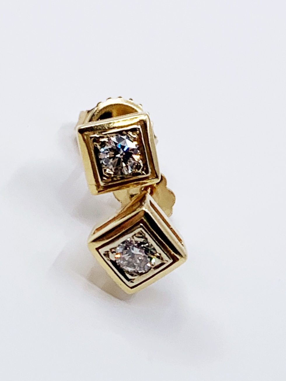 Thumbnail: Diamond Square shape Studs Earrings 