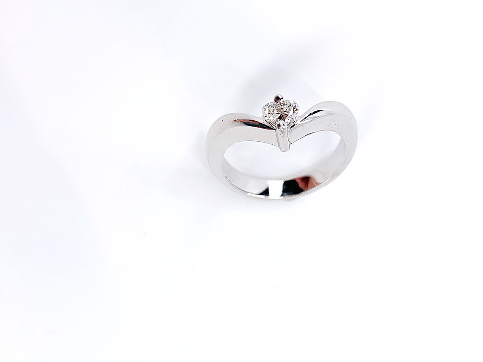 Thumbnail: Diamond Solitaire Heart Shape Ring 
