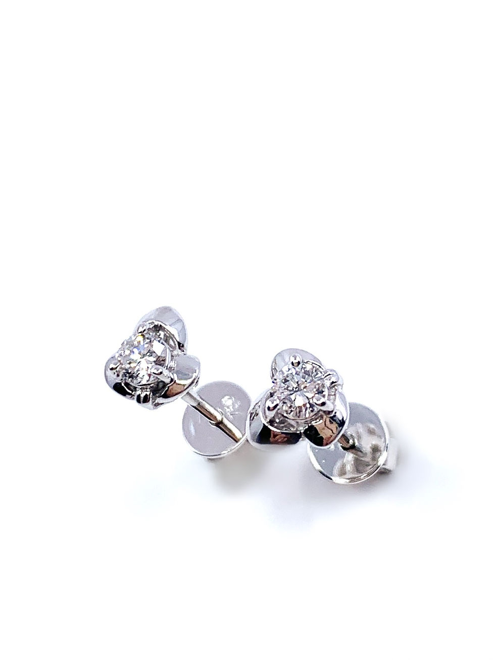 Thumbnail: Diamond Trilliant Flowers Studs Earrings 