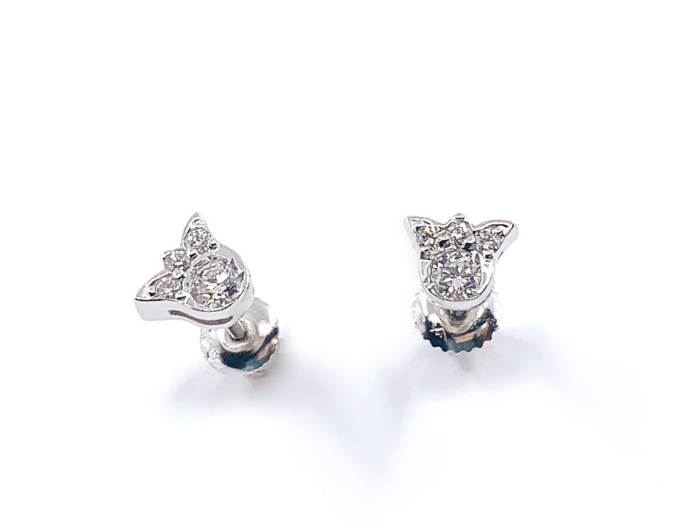 Diamond Floral Studs Earrings