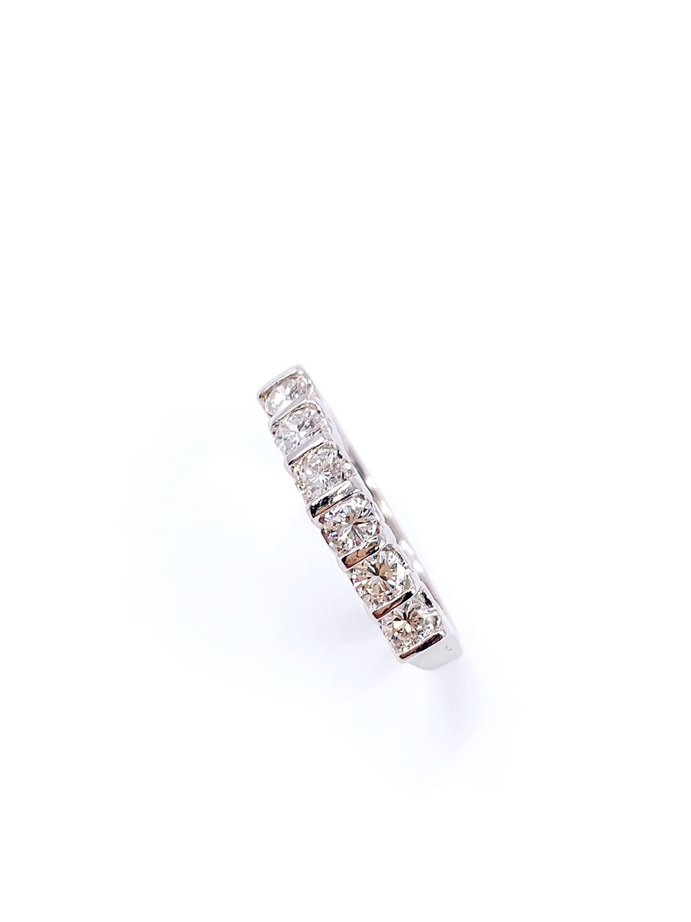 Thumbnail: Diamond Bar Set Six Stones Ring 