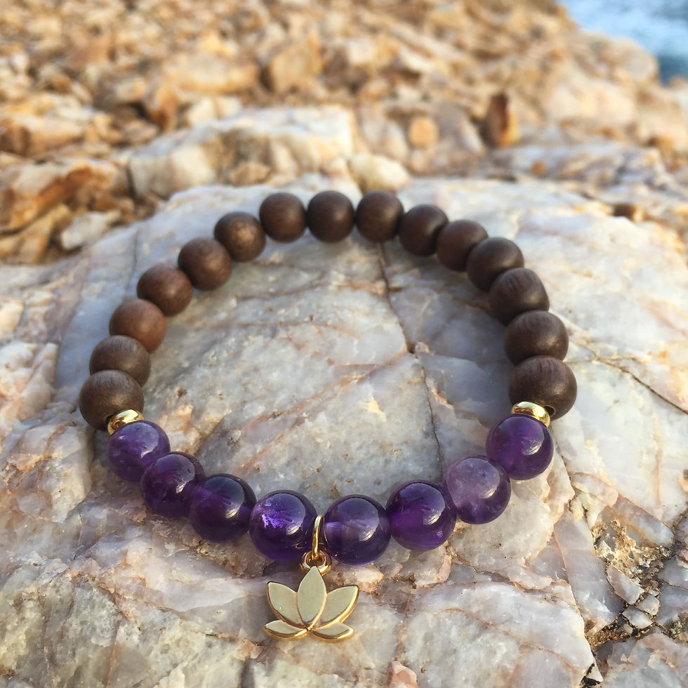 Miniatura: Violet Sacred Ray Gemstone bracelet, Greywood, Amethyst Bracelet, Intentional