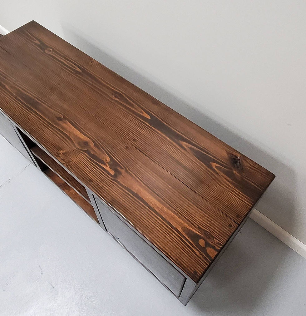 Thumbnail: Record Stand with Vinyl Storage and Doors and Shelf