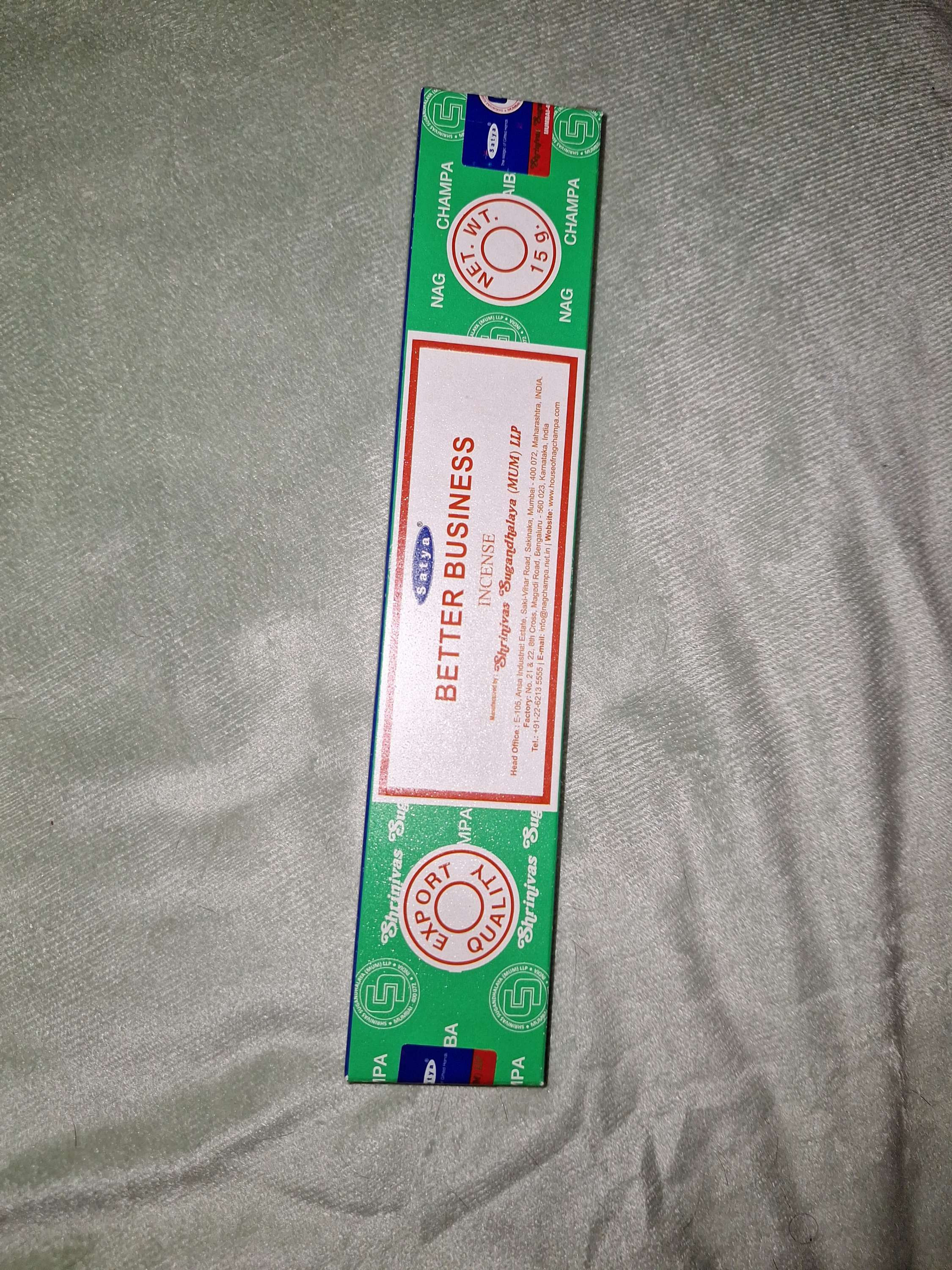 Satya Better Business incense