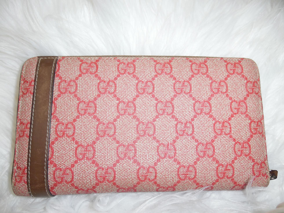 Thumbnail: Gucci Pink Belt Motif Continental Wallet