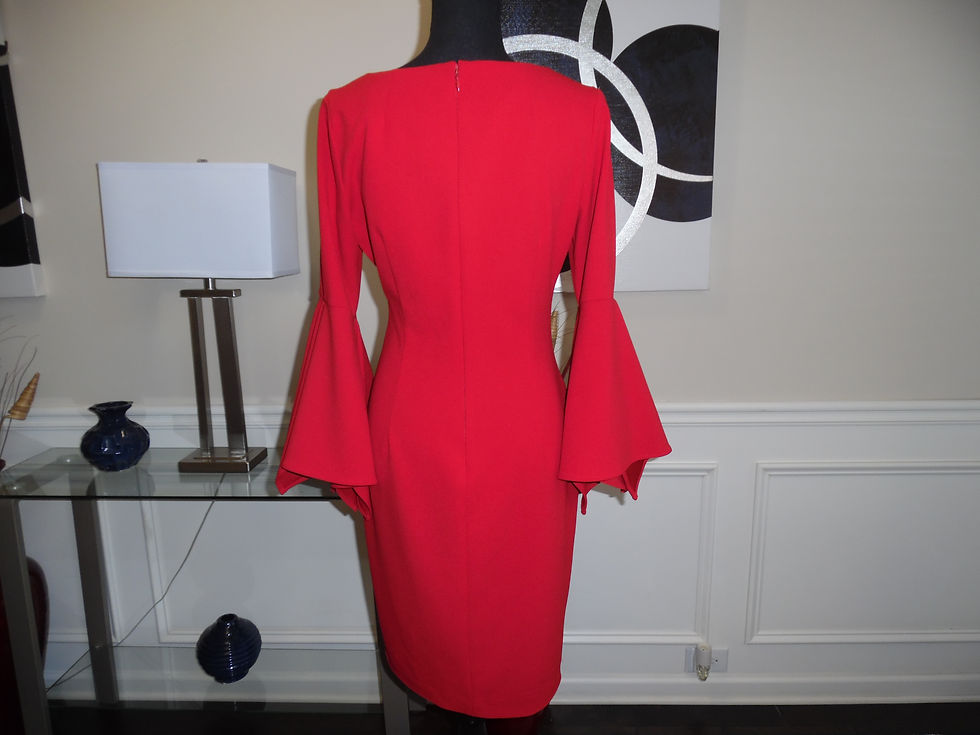 Thumbnail: Calvin Klein Handkerchief Sleeve Dress