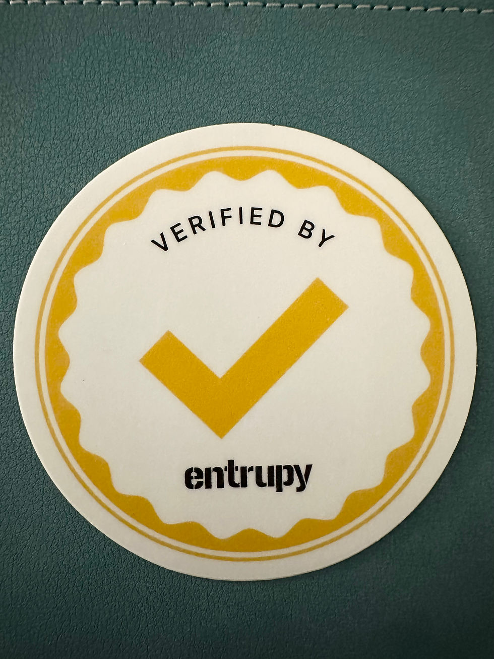 Entrupy Certificate of Authenticity