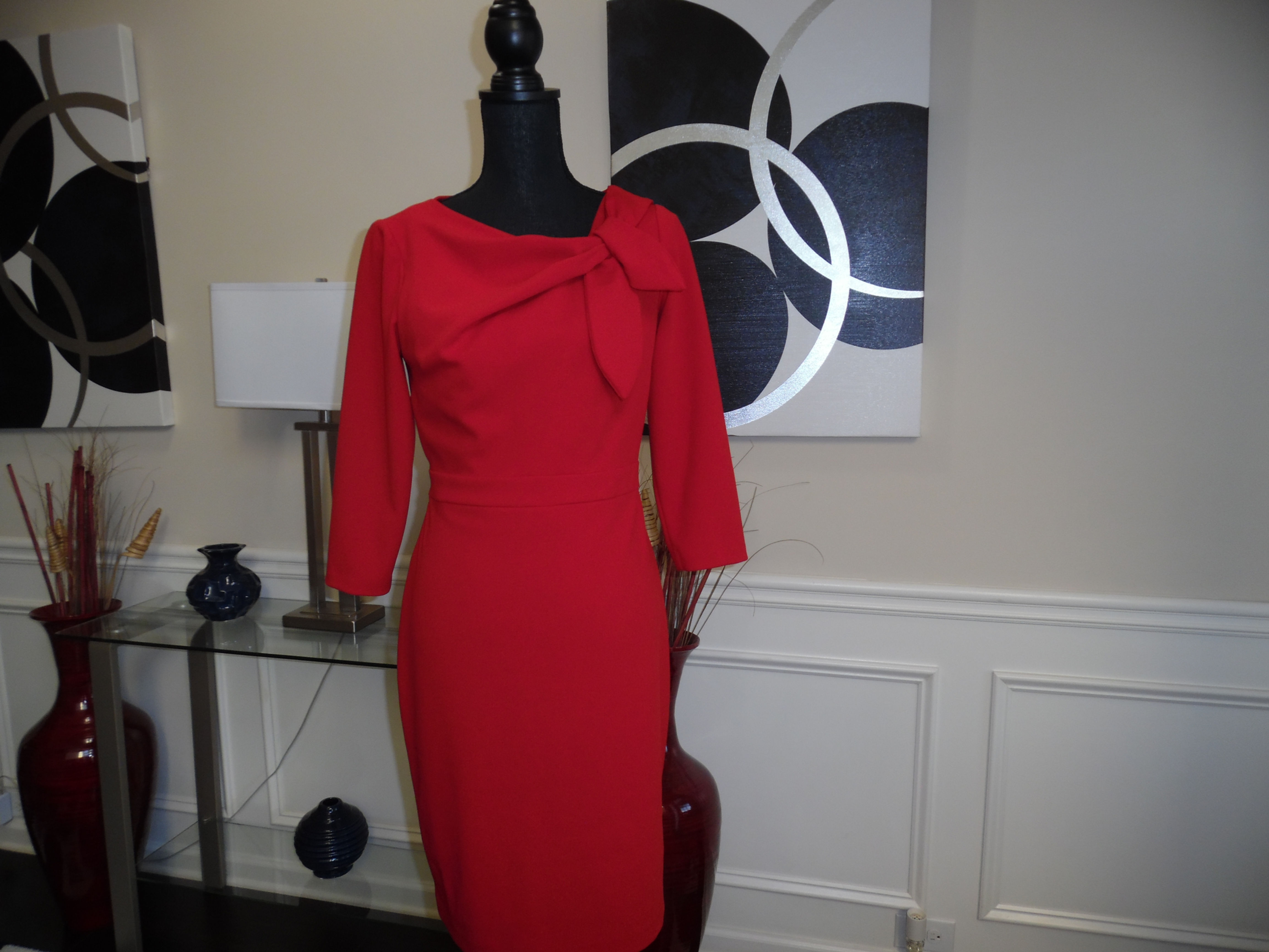 Calvin Klein Bow Neck Sheath Dress