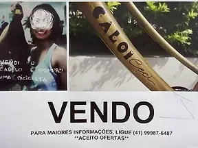 Cartaz Vendi meu cabelo e comprei uma bicicleta.webp