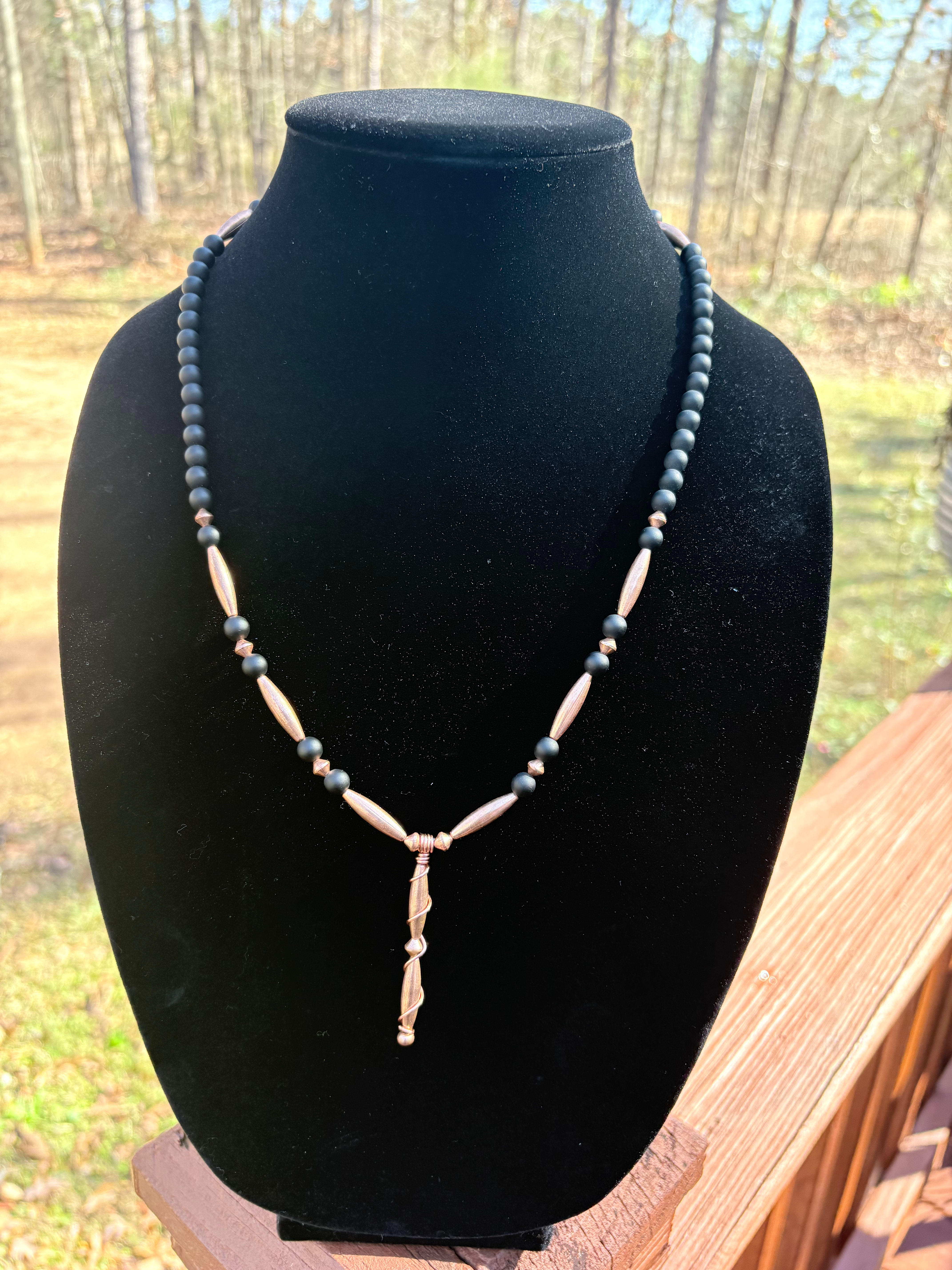 Black Onyx Copper Necklace