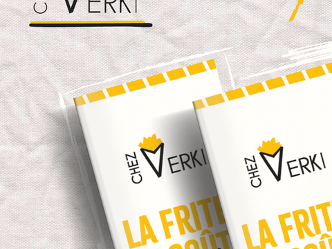 Il s'agit d'un flyer en avant avec la mention "Chez Verki" et divers illustrations autour