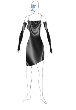 Silk-dress-and-manchon 1