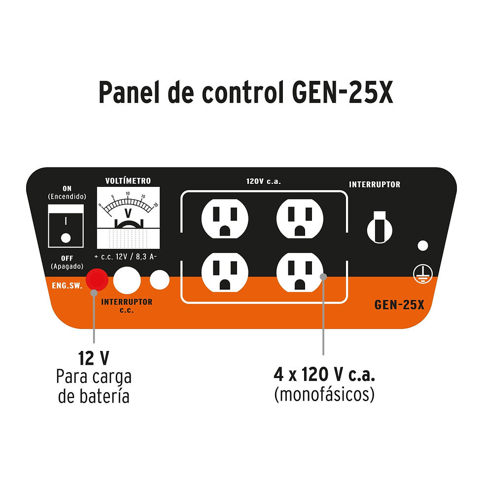 Miniatura: Generador eléctrico portátil con motor a gasolina, 4 kW