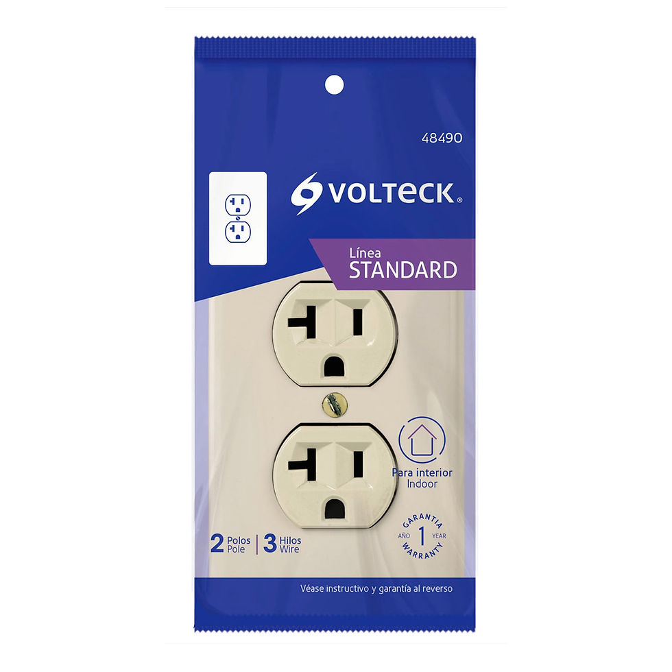 Miniatura: Placa armada contacto dúplex,2 polos, línea Standard, marfil