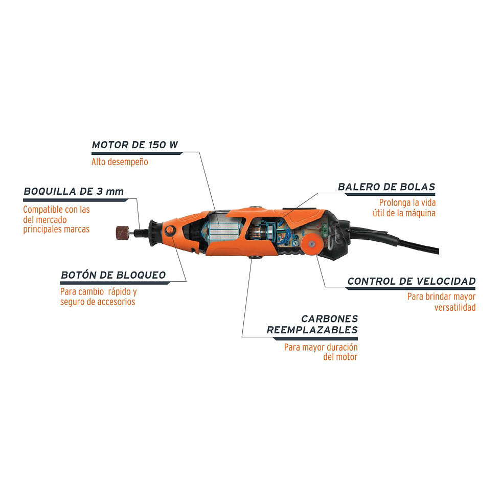 Miniatura: Herramienta rotativa profesional 150 W con 97 accesorios