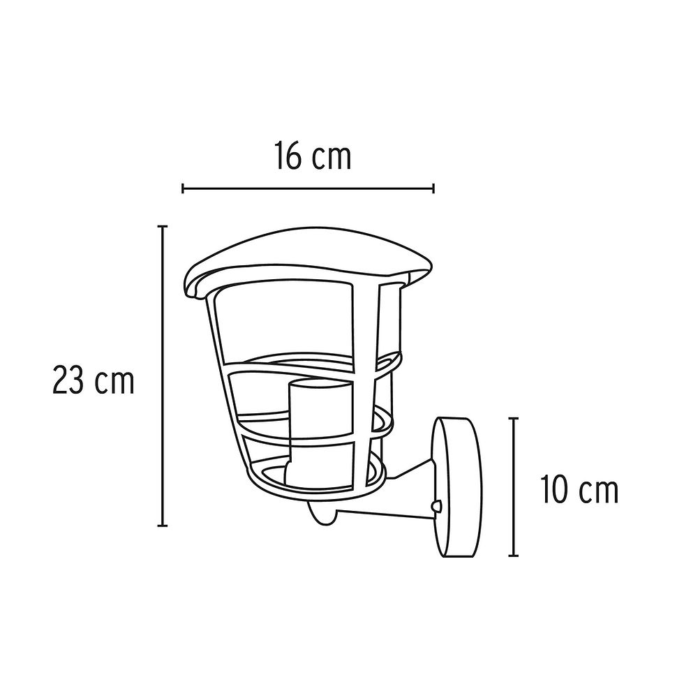 Miniatura: Arbotante farol soportado, moderno, lámpara no incluida
