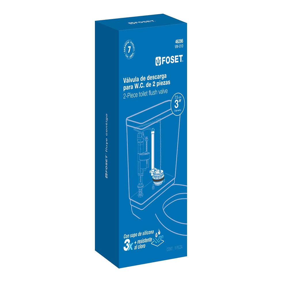 Miniatura: Válvula de descarga de 3' p/sanitario dos pzas,cadena Inox