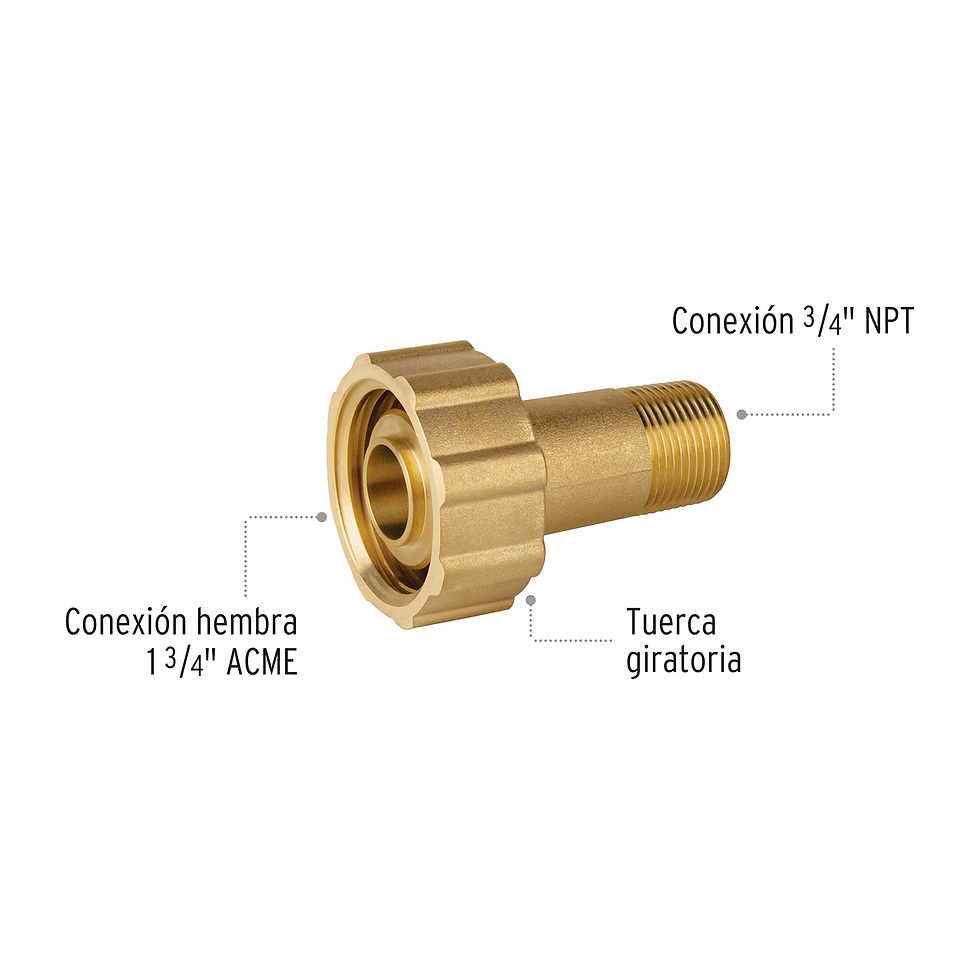 Miniatura: Acoplador llenado p/tanque estacionario,ACME 1-3/4x3/4'NPT