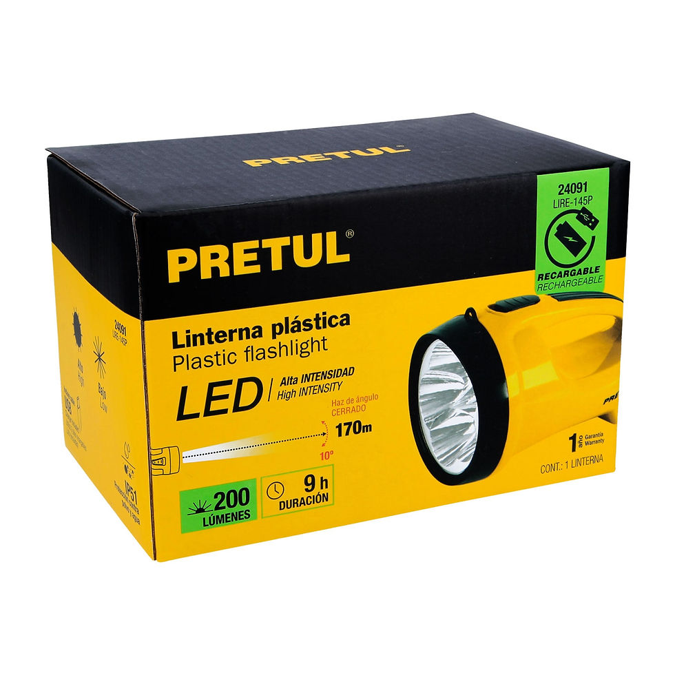 Miniatura: Linterna reflectora 5 LEDs 200 lm recargable, Pretul