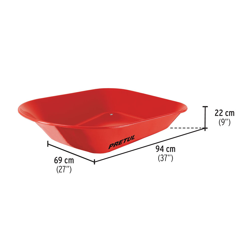 Miniatura: Carretilla 4.5 ft3 roja Neumática, bastidor tubular,Pretul
