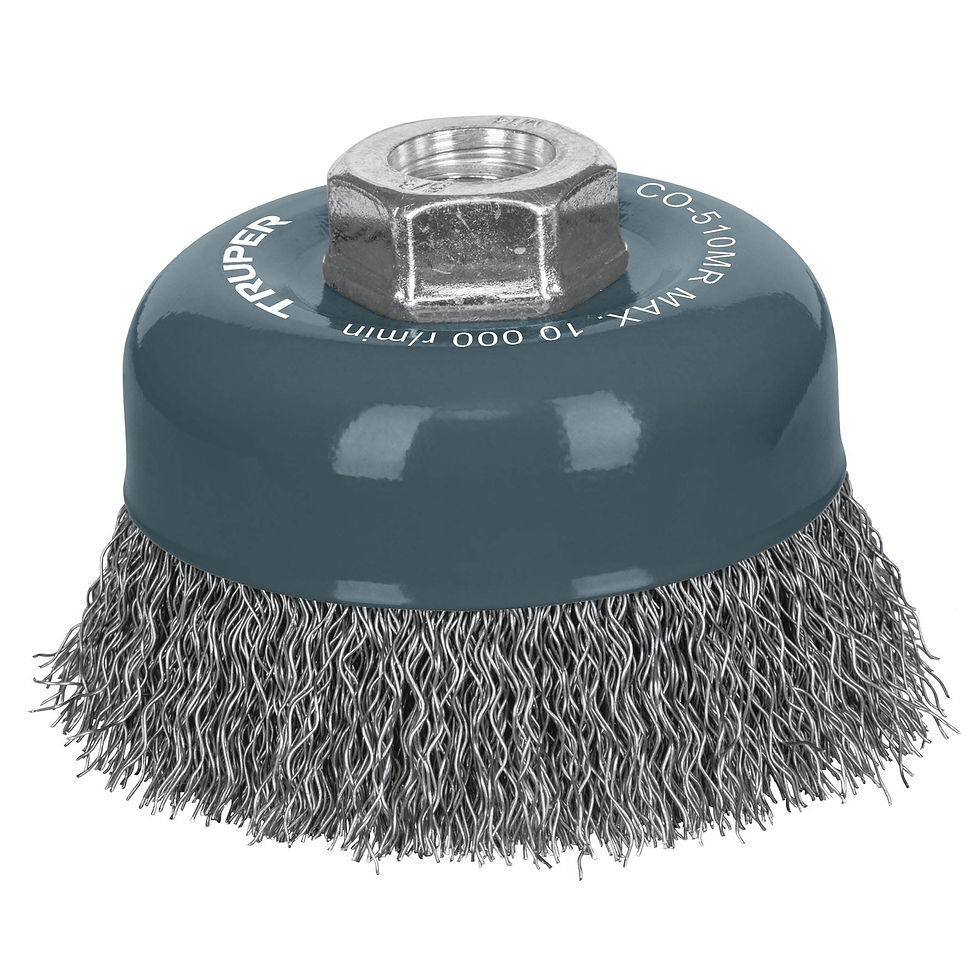 Carda copa 4' alambre ondulado fino, Multi-rosca, Truper | Leon de Bronce