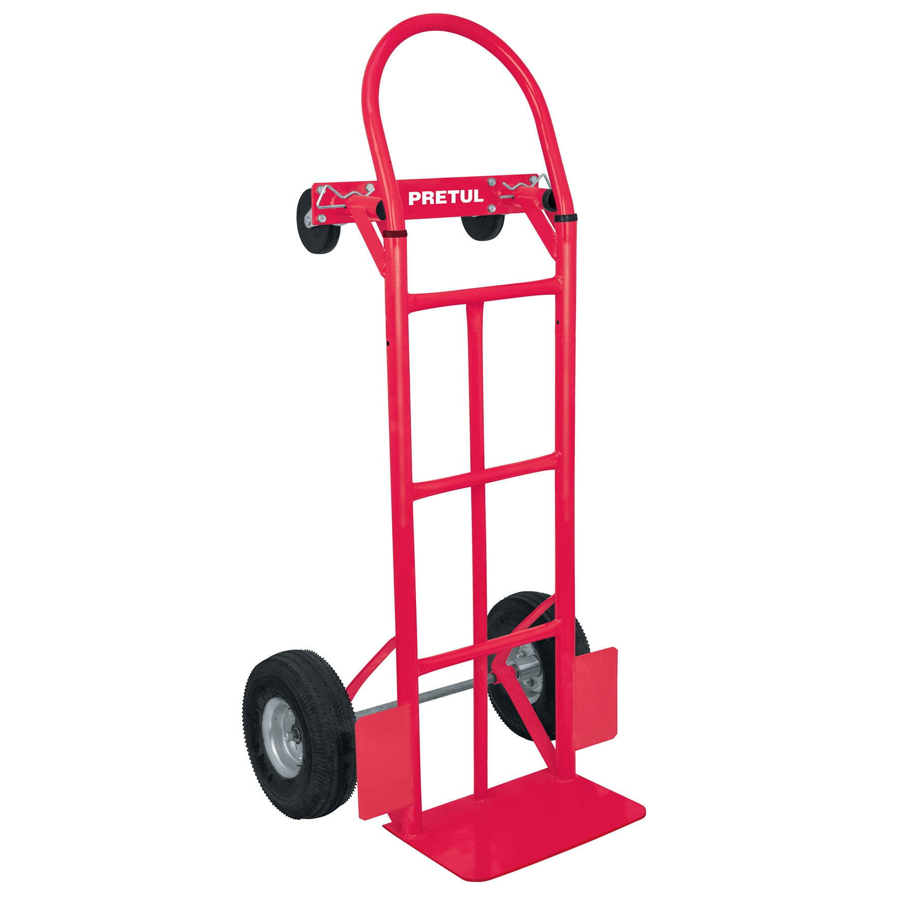 Diablo de carga de 385 kg, de plataforma, ruedas neumáticas